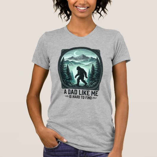 Bigfoot Vader Vintage Gravure Grappige Vader Shirt (Voorkant)