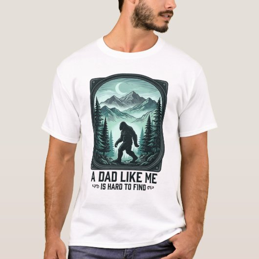 Bigfoot Vader Vintage Gravure Grappige Vader Shirt (Voorkant)