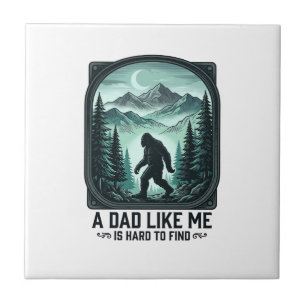 Bigfoot Vader Vintage Gravure Grappige Vader Shirt Tegeltje