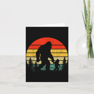 Bigfoot vader & zoon bijpassende familie vintage kaart