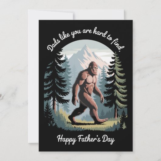 Bigfoot Vaderdag Sasquatch Funny Dad Kaart (Voorkant)