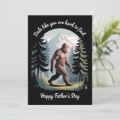 Bigfoot Vaderdag Sasquatch Funny Dad Kaart (Staand voorkant)