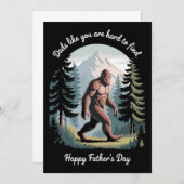 Bigfoot Vaderdag Sasquatch Funny Dad Kaart (Voorkant / Achterkant)