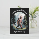 Bigfoot Vaderdag Sasquatch Funny Dad Kaart (Staand voorkant)
