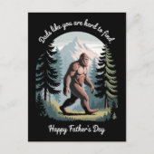 Bigfoot Vaderdag Sasquatch Grappige Vader Briefkaart (Voorkant)