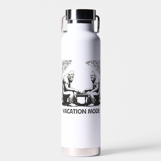 Bigfoot Vakantie Modus Schaken Waterfles (Voorkant)