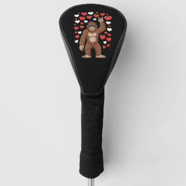 Bigfoot Valentijnsdag Funny Hearts Sasquatch Golfheadcover