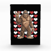 Bigfoot Valentijnsdag Funny Hearts Sasquatch Liefd Fotoblokken (Voorkant)