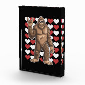 Bigfoot Valentijnsdag Funny Hearts Sasquatch Liefd Fotoblokken (Rechts)