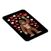 Bigfoot Valentijnsdag Funny Hearts Sasquatch Magneet (Rechterzijde)