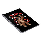 Bigfoot Valentijnsdag Funny Hearts Sasquatch Notitieboek (Rechterzijde)