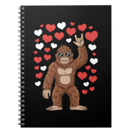 Bigfoot Valentijnsdag Funny Hearts Sasquatch Notitieboek