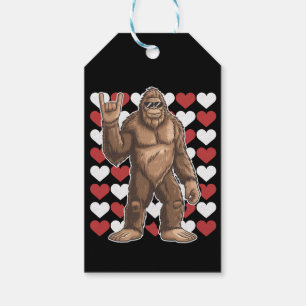 Bigfoot Valentijnsdag Grappige Harten Sasquatch Li Cadeaulabel