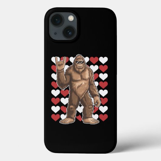 Bigfoot Valentijnsdag Grappige Harten Sasquatch Li Case-Mate iPhone Case (Achterkant)