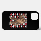 Bigfoot Valentijnsdag Grappige Harten Sasquatch Li Case-Mate iPhone Case (Achterkant (horizontaal))