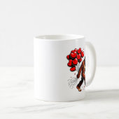 Bigfoot Valentines Day Funny Sasquatch Hearts Love Koffiemok (Voorkant rechts)