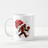 Bigfoot Valentines Day Funny Sasquatch Hearts Love Koffiemok (Links)