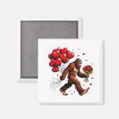 Bigfoot Valentines Day Funny Sasquatch Hearts Love Magneet (Voorkant / Achterkant)
