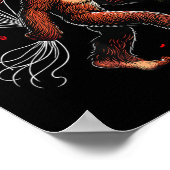 Bigfoot Valentines Day Funny Sasquatch Hearts Love Poster (Hoek)