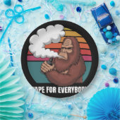bigfoot vape vector illustratie papieren bordje (Feest)