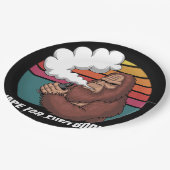 bigfoot vape vector illustratie papieren bordje (Gekanteld)
