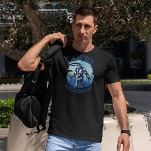 Bigfoot verbergen en zoeken t-shirt