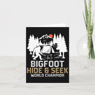Bigfoot verbergt zich en zoekt wereldkampioen Funn Kaart