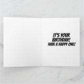 BIGFOOT VERJAARDAG OVERsized GROOT Wenskaart Kaart (Binnen)