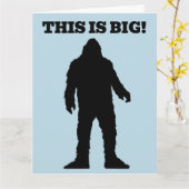BIGFOOT VERJAARDAG OVERsized GROOT Wenskaart Kaart (Gele Bloem)