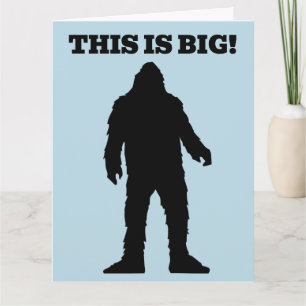BIGFOOT VERJAARDAG OVERsized GROOT Wenskaart Kaart