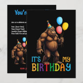 Bigfoot Verjaardagsfeest - Het is mijn verjaardag Kaart (Voorkant / Achterkant)