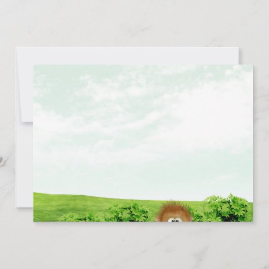 Bigfoot verjaardagsfeestuitnodiging kaart (Achterkant)