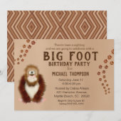 Bigfoot verjaardagsfeestuitnodigingen kaart (Voorkant / Achterkant)
