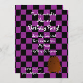 Bigfoot verjaardagsuitnodiging kaart (Voorkant / Achterkant)