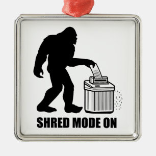 Bigfoot Versnipper Modus Aan Metalen Ornament