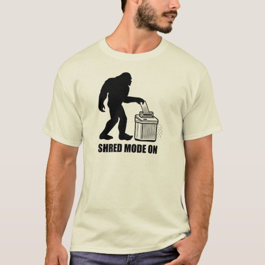 Bigfoot Versnipper Modus Aan T-shirt (Voorkant)