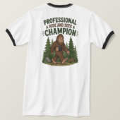 Bigfoot Verstop Kampioen T-shirt (Design achterkant)