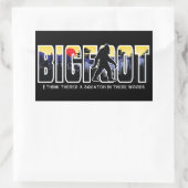 Bigfoot verstoppen in de bossen, Wild Expedition Rechthoekige Sticker (Tas)