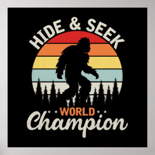 Bigfoot Verstoppertje Wereldkampioen Poster