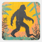 Bigfoot Vierkante Sticker (Voorkant)