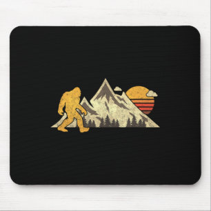 Bigfoot Vintage Berg Zon Sasquatch Kamperen Wandel Muismat