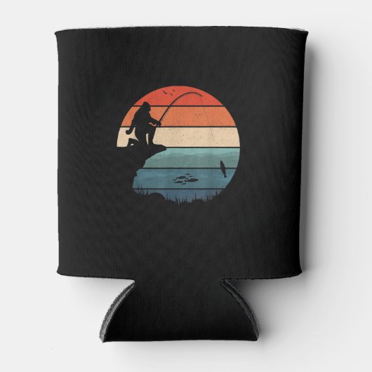 Bigfoot Vissen Sasquatch Frisherman Funny Fathers Blikjeskoeler (Voorkant)