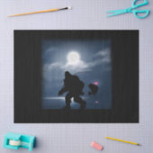 Bigfoot Vist Funny Sasquatch en Fish Night Fis Tissuepapier (Craft)