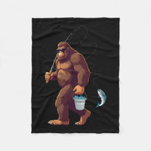 Bigfoot Vist Grappige Retro Sasquatch Visser Da Fleece Deken