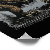 Bigfoot Vist grappige Sasquatch vis Poster (Hoek)