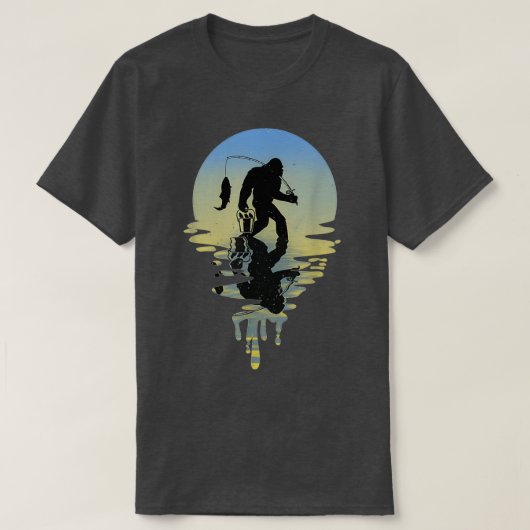Bigfoot Vist Lovers Funny Sasquatch Fishermen Y T-shirt (Design voorkant)