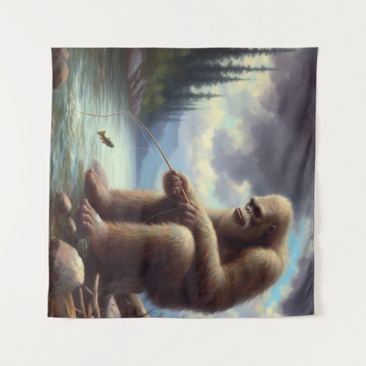 Bigfoot Vist Wandkleed (Voorkant (horizontaal))