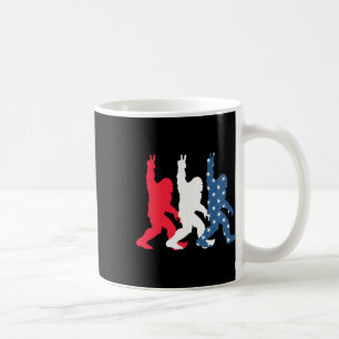 Bigfoot Vlag van de VS - Onafhankelijkheidsdag - P Koffiemok