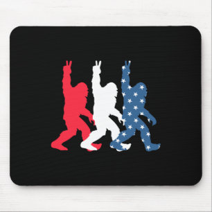 Bigfoot Vlag van de VS - Onafhankelijkheidsdag - P Muismat