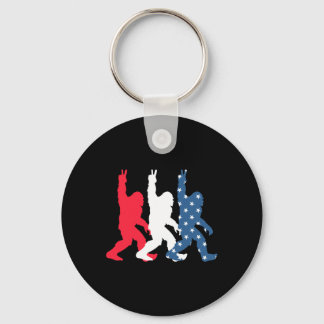 Bigfoot Vlag van de VS - Onafhankelijkheidsdag - P Sleutelhanger